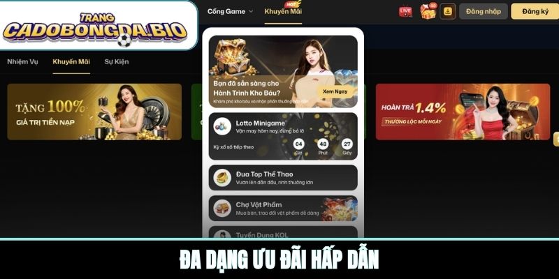 Đa dạng ưu đãi hấp dẫn